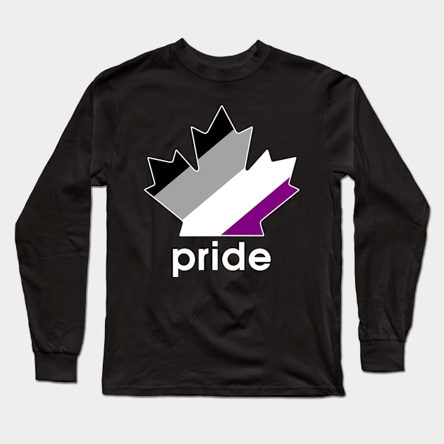 Ace Asexual Pride Maple Leaf Long Sleeve T-Shirt by VikingElf